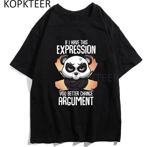 Angry Panda Harajuku Summer T-shirts Men Women Cartoon Print T Shirt Tops Japanese Style Hipster Short Sleeve O Neck T-shirts