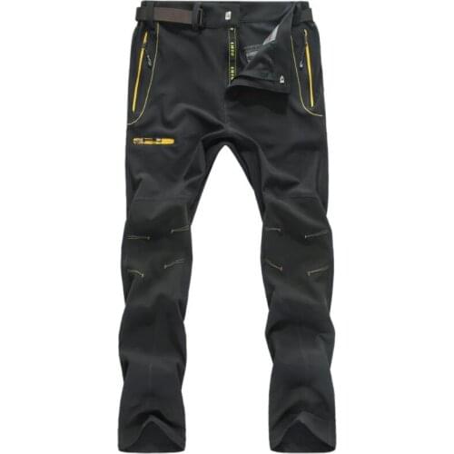 Male Outdoor Quick Drying Trousers Hiking Camping Mountaineering Elastic Pants Mens Thin Breathable Long Pants Plus Size M-4XL