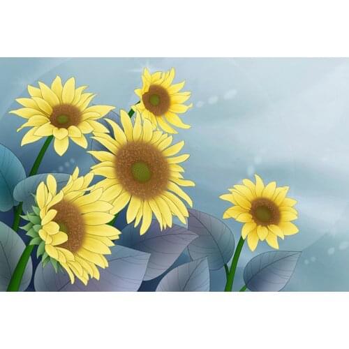 5D DIY Poured Glue Diamond Painting Kits Scalloped Edge Orchid Rose Sunflower Lotus Wall Home Decoration Unique Gift Soft Canvas