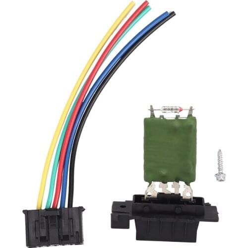Heater Motor Blower Fan Resistor With Wiring Repair Plug Harness for FIAT Opel Vauxhall Corsa 13248240 77364061