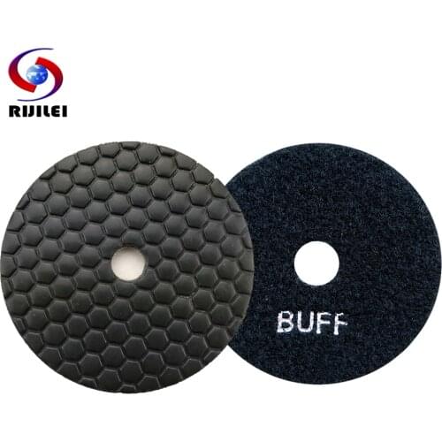 RIJILEI 10 Pcs/Lot 4 Inch Dry Polishing Pad 100 MM Marble Diamond Polishing Pads Use For Granite Floor