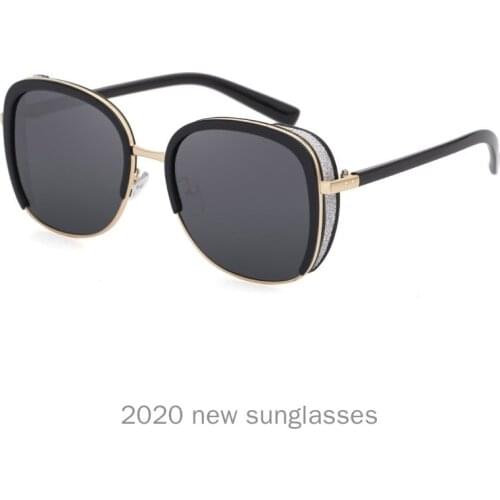 Retro Metal Punk Sunglasses Men Women Brand Designer Fashion Polarized Sun Glasses Male Side Shields Shades NX