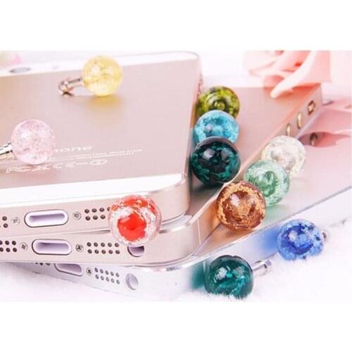 Universal Headphone Dust Cap Mobile Phone 3.5mm Earphone Colurful Rhinestone Luminous Dust Plug anti Dust Plug