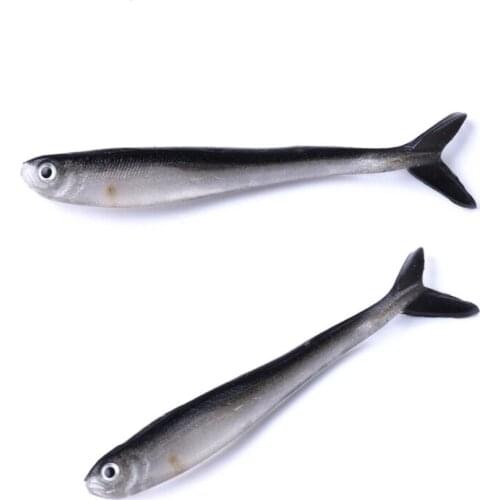 Waves 10pcs/lot Softbaits 8cm 2g Soft Rubber Fishing Baits Drop Shot Lure Shad Perch Pike Trout Tail Lure Fishing Accessories