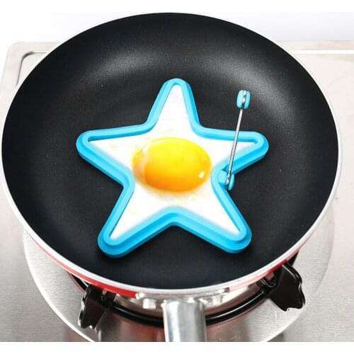 High Quality 5 Types Breakfast Creative Silicone Multi Type Egg Mold Fried Egg Mold Pancake Mold Kids DIY cooking tools Whosale