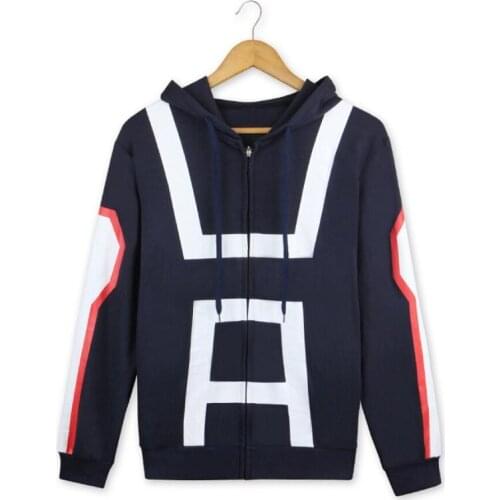 High quality My Hero Academia cosplay costume hoodie Wigs Boku no Hiro Akademia Shoto Todoroki zip jacket Cosplay Wig + hoodie