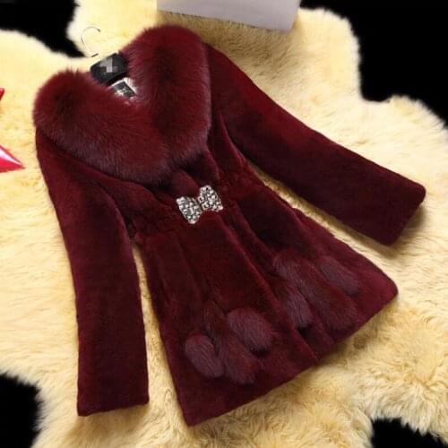 Large Size Winter Fur Coat Women New 2021 Big Fur Collar Fur Jacket Women Winter Long Slim Thick Warm Pakras Female Coats Black