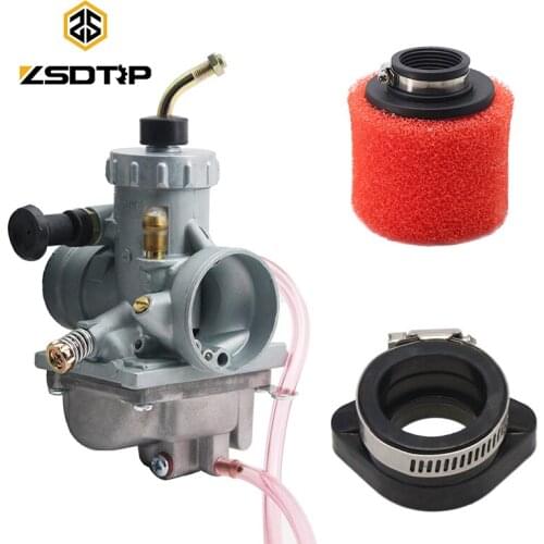 ZSDTRP Motorcycle VM24 28mm Mikuni Carburetorit with Adapter Air Filter For Yamaha DT125 For Suzuki TZR125 RM80 RM85 DT175 RX125