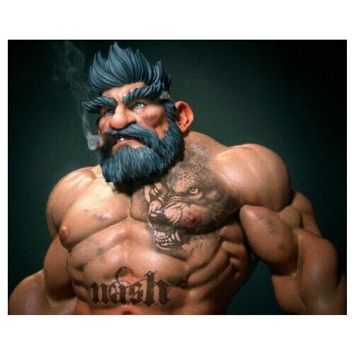 1/24 scale 75MM Fantasy Mr Muscle Unpainted Miniatures Resin Model Kit Figure Free Shipping