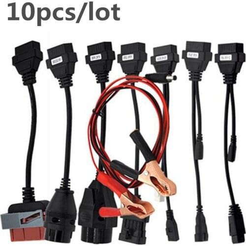 10pcs/lot Vd Tcs Cdp Pro Plus Full Set Car Cables Multidiag Pro Mvd 8 Car Cables OBD2 Diagnostic Tool Interface Cable DHL Ship