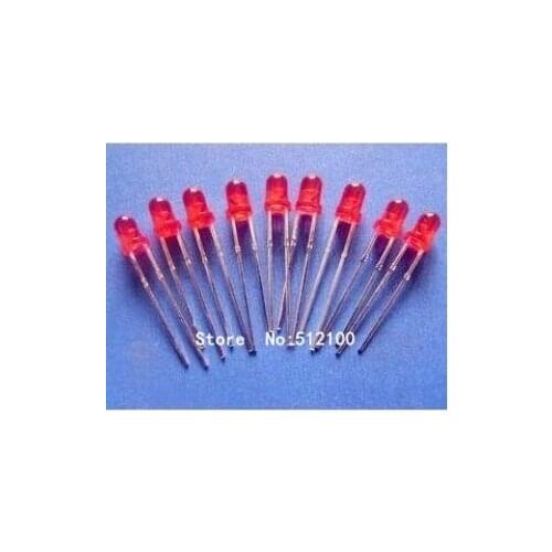 100pcs F3 3mm LED Diode Light Assorted Kit Red