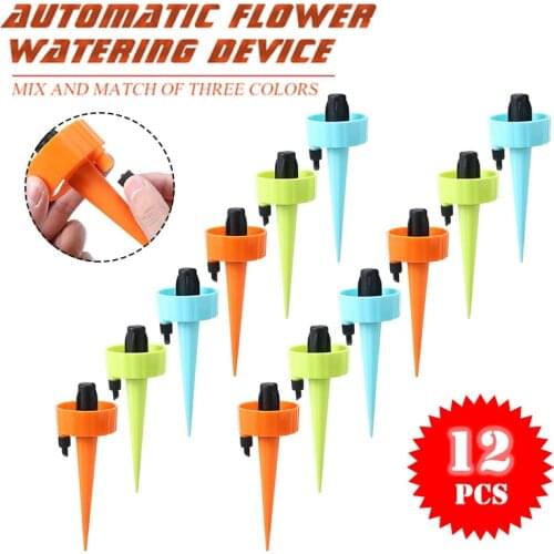 12Pcs Automatic Watering Spikes For Plants Household Flower Pot Waterer Garden Bottle Dripper Self Watering Spikes