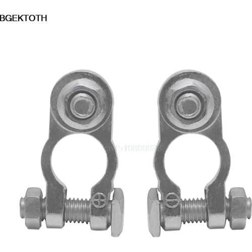 2 Positive&Negative Cargo Type Zinc Coat Battery Terminals Clamp Connectors New