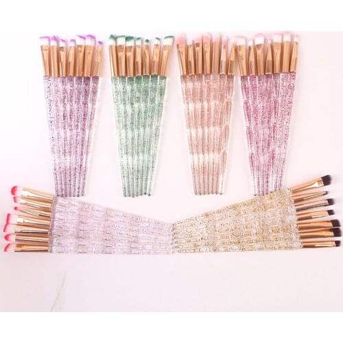New 7pcs EyeShadow Brushes Set Natural Horse Pony Hair Cosmetics Blending Smudge Shader Makeup Brushes Beauty Cosmetics Kit