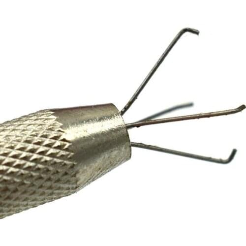 Diamond Tweezers Gem Stones Beads Holder 4 Prong Pickup Tool Jewelers Hand Tool