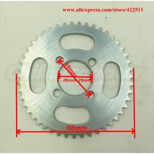 Scooter Chain Sprocket 25H 47Teeth Chain Wheel Electric/Gas Scooter Rear Sprocket 25H Chain-Plate (Scooter Parts&Accessories)