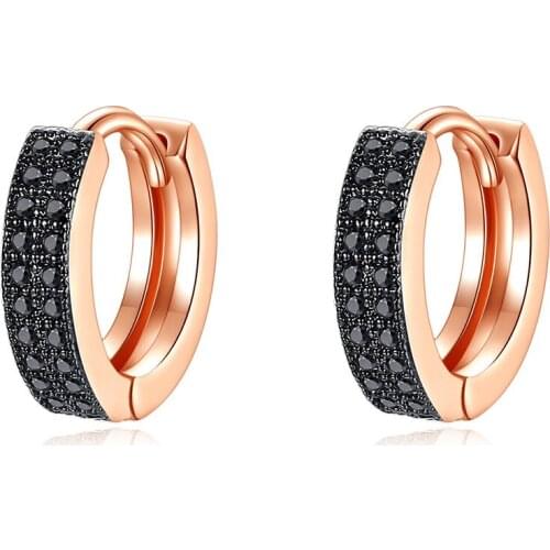 Tiny CZ Paved Inlayed Small Hoop Earring for Men and Women Squared Loop with 22Pieces Design Cheap Christmas Gifts Lady