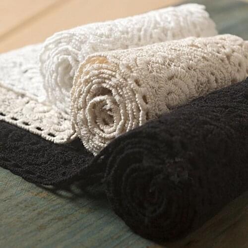 2yards Width 9cm Water-Soluble Lace ribbon Pure Cotton Thickened Straight Embroidery Accessories DIY Lace Handmade Supplies