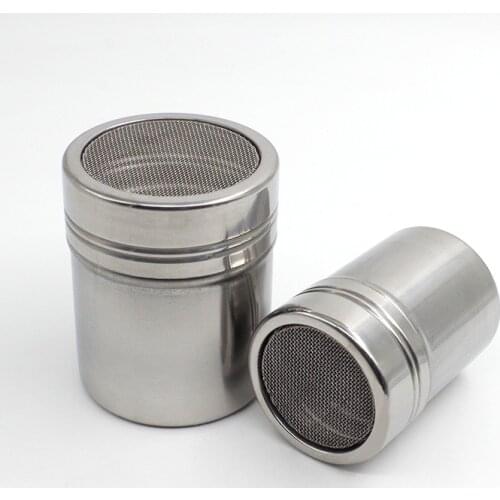 Small Large Size Stainless Steel Chocolate Shaker Icing Sugar Powder Flour Cocoa Coffee Sifter with cover Bakeware