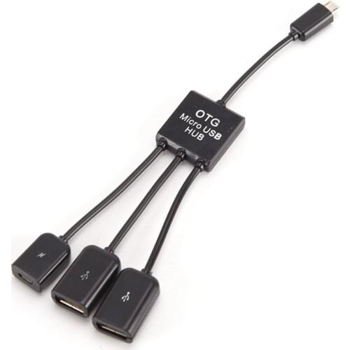 HOT Multi-function USB OTG Host Hub Adapter 1 Male To 3 Female Micro USB OTG Hub Cable Connector Splitter USB Adapter Converter