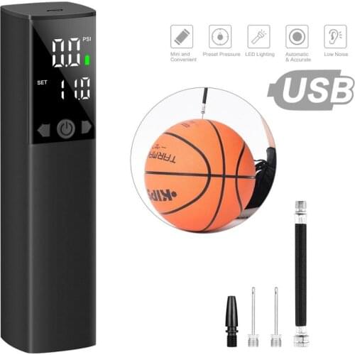 Basketball Football Inflatable Pump Portable Universal Ball Inflatable Bed Inflatable Digital Display American Ball Needle Hose