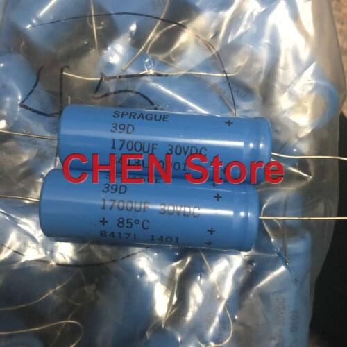 2pcs New original U.S SPRAGUE 39D 30V1700UF 22X65MM 1700UF 30VDC axial filter electrolytic capacitor 1700uf/30v