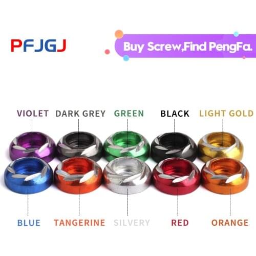 Peng Fa Free Shipping Dress Up M6 multi-color aluminum alloy Washers for motorcycle modification and decoration