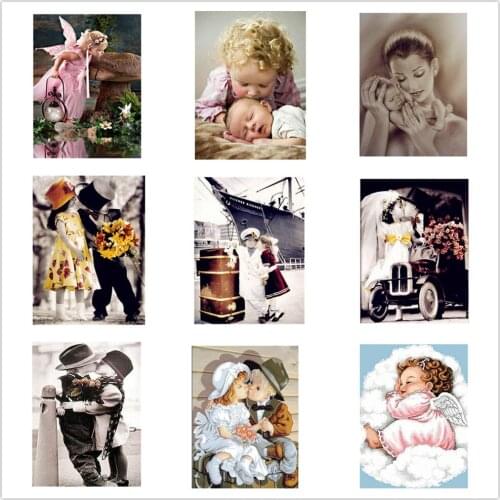 Full Square/Round Diamond Painting Cartoon Children 5D DIY Diamond Embroidery Mosaic Landscape Art Kits Home Decoration