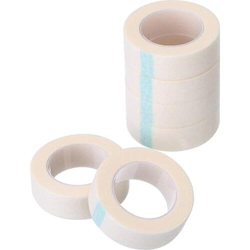 Professional 5Rolls Eyelash Extension Lint Free Eye Pads White Paper Under Patches Tool for False Lashes Patch Medical Tape