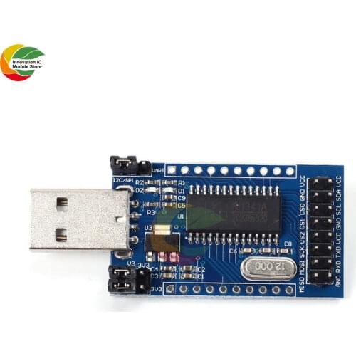 CH341A Programmer USB to UART IIC SPI I2C Convertor Parallel Port Converter Onboard Operating Indicator Lamp Board Module