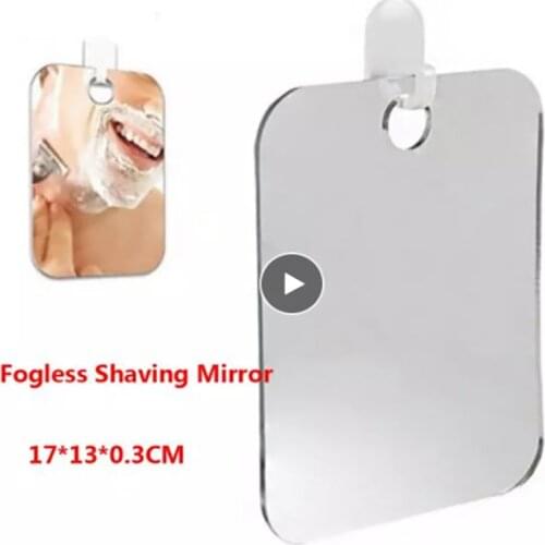 Anti-Fog Shower Mirror Bathroom Fogless Portable Shower Mirror Acrylic Man Shaving Mirror Makeup Mirror Wall Hanging Decoration