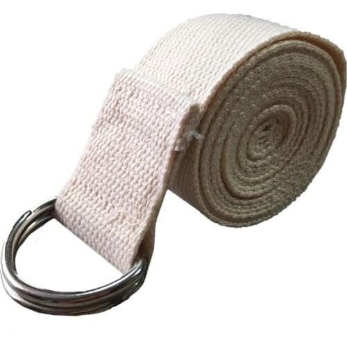 Yoga Strap Durable Cotton Exercise Straps Standard Extra Long Straps Adjustable D-Ring Buckle Gives Flexibility for Yoga