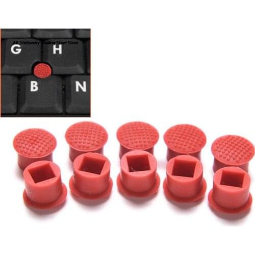 10pcs Laptop Nipple Rubber Mouse Pointer Cap for IBM Thinkpad Little TrackPoint Red Cap for Lenovo Keyboard Trackstick Guide