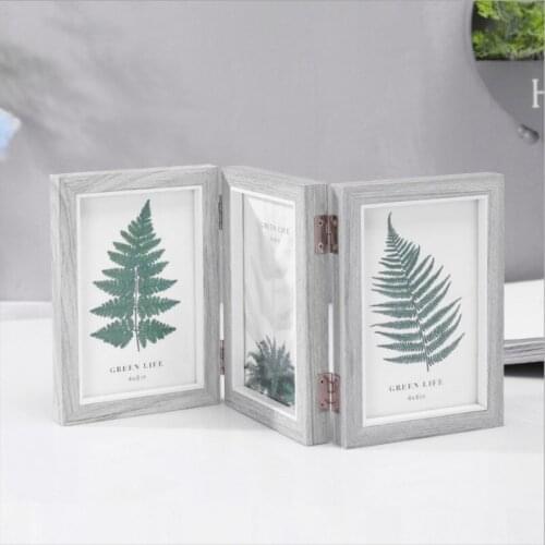 Tri-fold Folding Photo Frame Set 6 Inch 7 Inch 8 Inch Fresh Nordic Ins Picture Frame Conjoined Combination Photo Frame