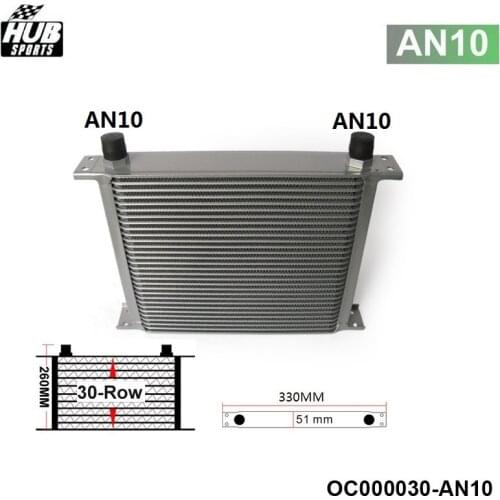 Universal 30-Row Engine/Transmission Oil Cooler AN10 Have in stock HU-OC000030-AN10