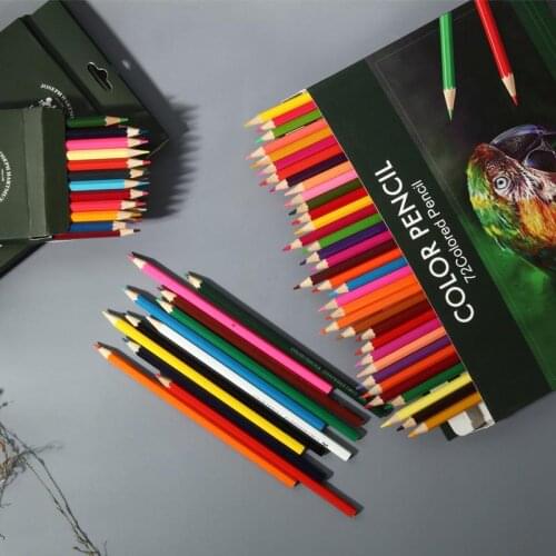 New 12/24/36/48/72 Color Professional Oil Color Pencils Wood Soft Watercolor Pencil for School Draw Sketch Art Supplies