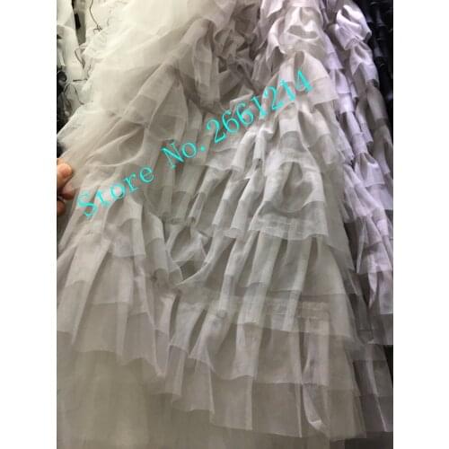 Gorgeous in grey color BZL-12628 french tulle african embroidered lace fabric for wedding dress
