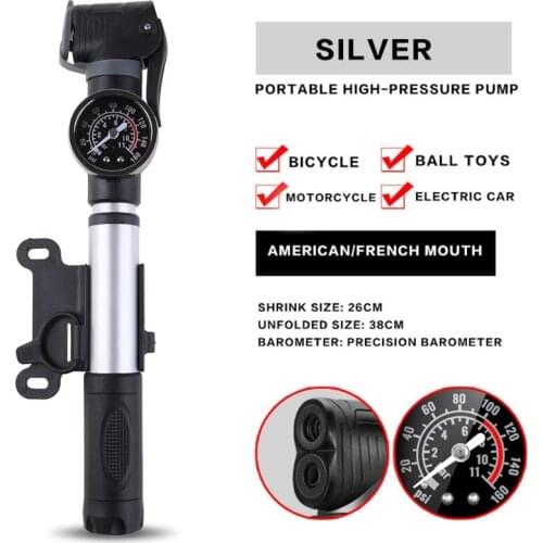 High Pressure 160 PSI-Bike Floor Pump - Presta Val-ve Bike Pump Automatically Switches to Schrader - Bicycle Pump D5QD