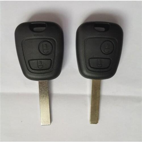 DAKATU Replacement 2 Button Remote Car Key Case Shell Fob For Peugeot 307 Citroen C3 C4 C5 C6 Remote Shell HU83 VA Blade