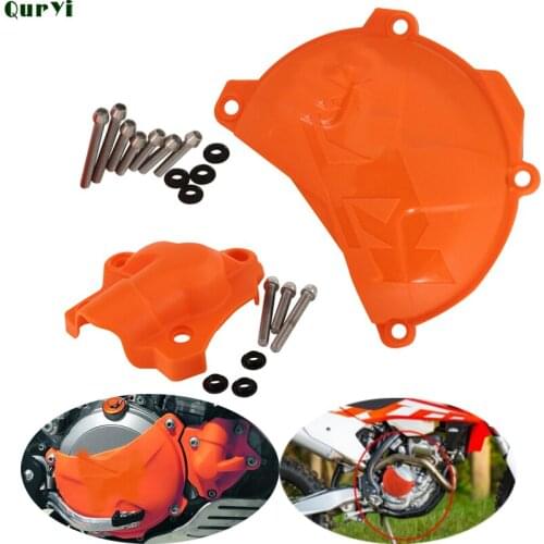 Motorcycle Motorbike Clutch Guard And Water Pump Cover Protector For SXF EXCF XCF XCFW 250 350 Dirt Bike