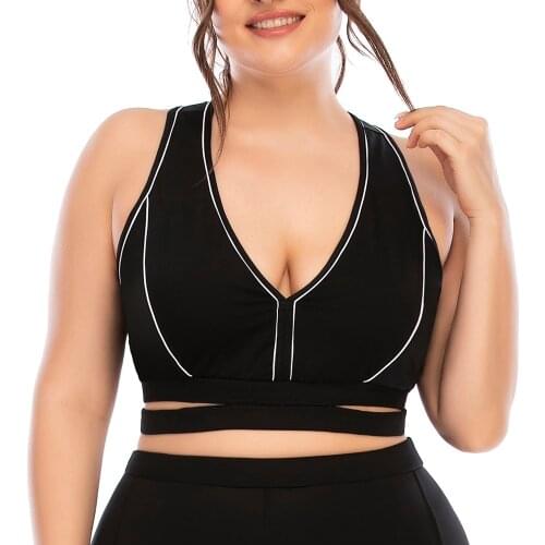 Plus Size Woman Sports Bra Gym Push Up Vest Underwear High Shockproof Fitness Athletic Yoga Bra Tops Yoga Fitness New Style