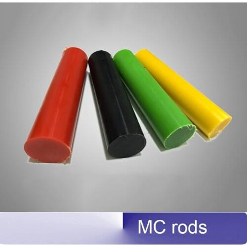 1m(will cut to 2pcs) MC pouring nylon stick Khaki plastic rod Pin gear Ultra-hardness High wear resistance Processing