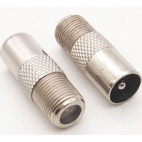 10pcs High Quality STB Quick Plug RF Coax F Female To RF Male Connector TV Antenna Coaxial Connector Adapter