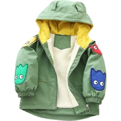 2021 Winter Parkas Kids Jackets for Girls Boys Warm Thick Cartoon Childrens Coat Baby Outerwear Infant Overcoa 0-6 Year
