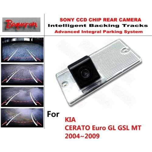 For KIA CERATO Euro GL GSL MT 2004~2009 CCD Car Backup Parking Camera Intelligent Tracks Dynamic Guidance Rear View Camera