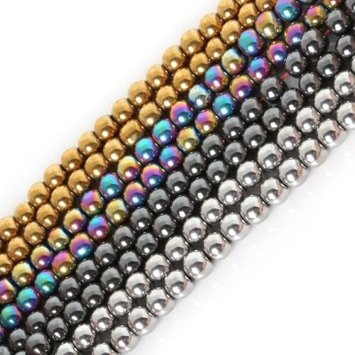 Special Offer 1 Strand 4/6/8/10mm Natural Stone Black Hematite Round Beads Beads for Diy Jewelry Making 15" 38cm