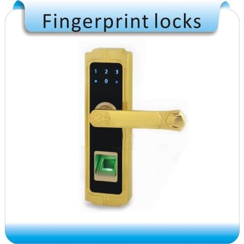 DHL free shipping 4 AA battery Digital Safe Remote Control Code Password Sliding Biometric Fingerprint door lock