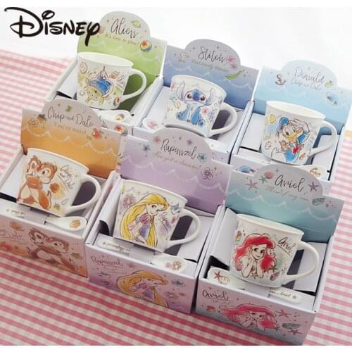 Disney Cartoon Stitch Three-eyed Aberdeen Ceramic Cup Water Cup Mug Coffee Cup Gift Box With Spoon Cute
