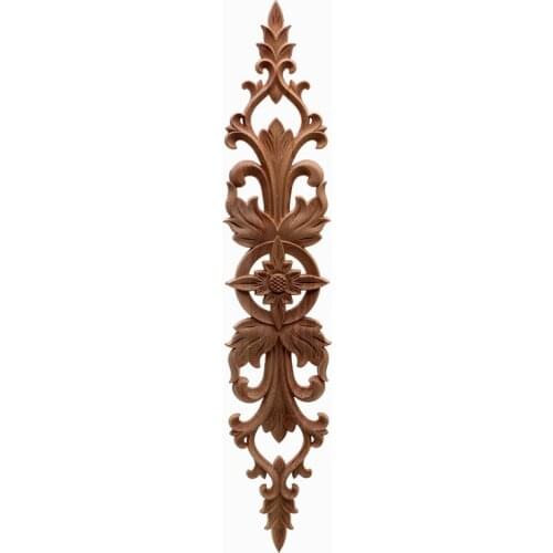 Home Wedding Decoration Accessories Furniture Appliques Wood Carving Corner Wooden Decor Frame Wall Door Woodcarving Decal