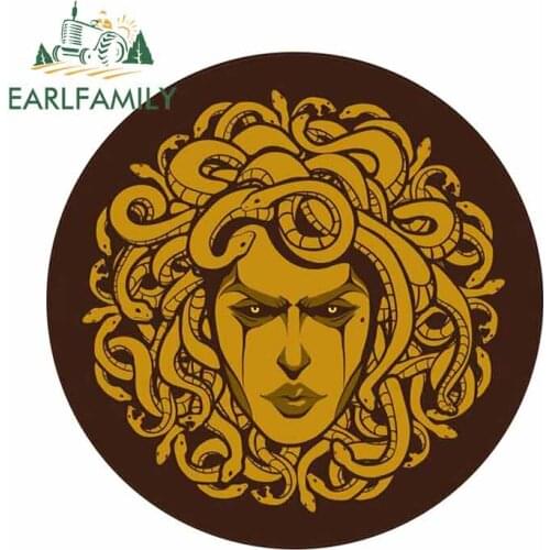EARLFAMILY 13cm x 13cm for Medusa Gorgon Head Personality Creative Car Decal Waterproof Graffiti Sticker Occlusion Scratch